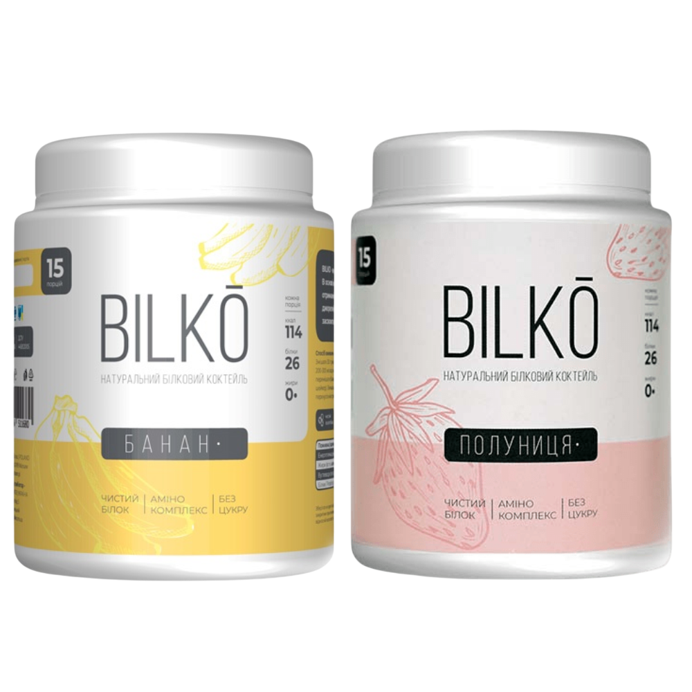 Набір Bilko Протеїновий коктейль 0,45 кг 2 шт.