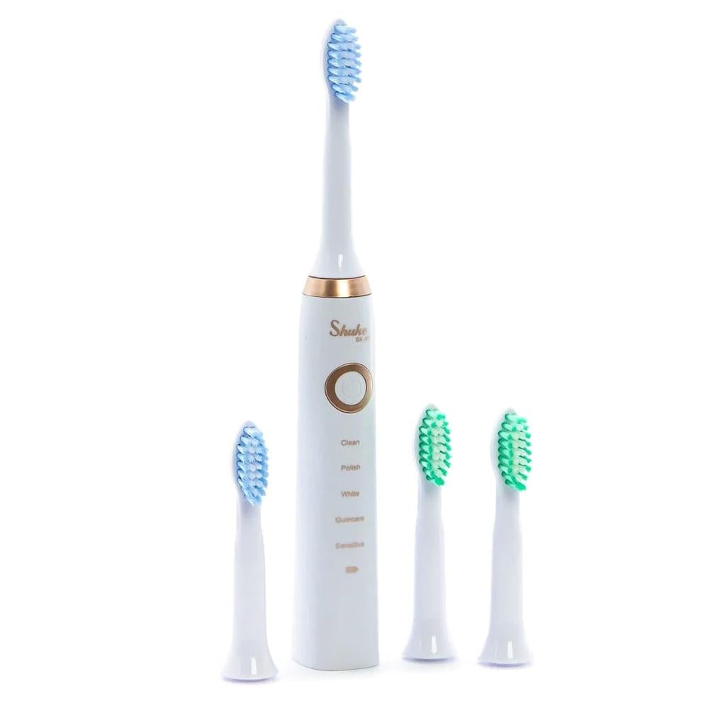 Зубная щетка электрическая ультразвуковая Shuke SK601 аккумуляторная с тремя насадками (f0275726)