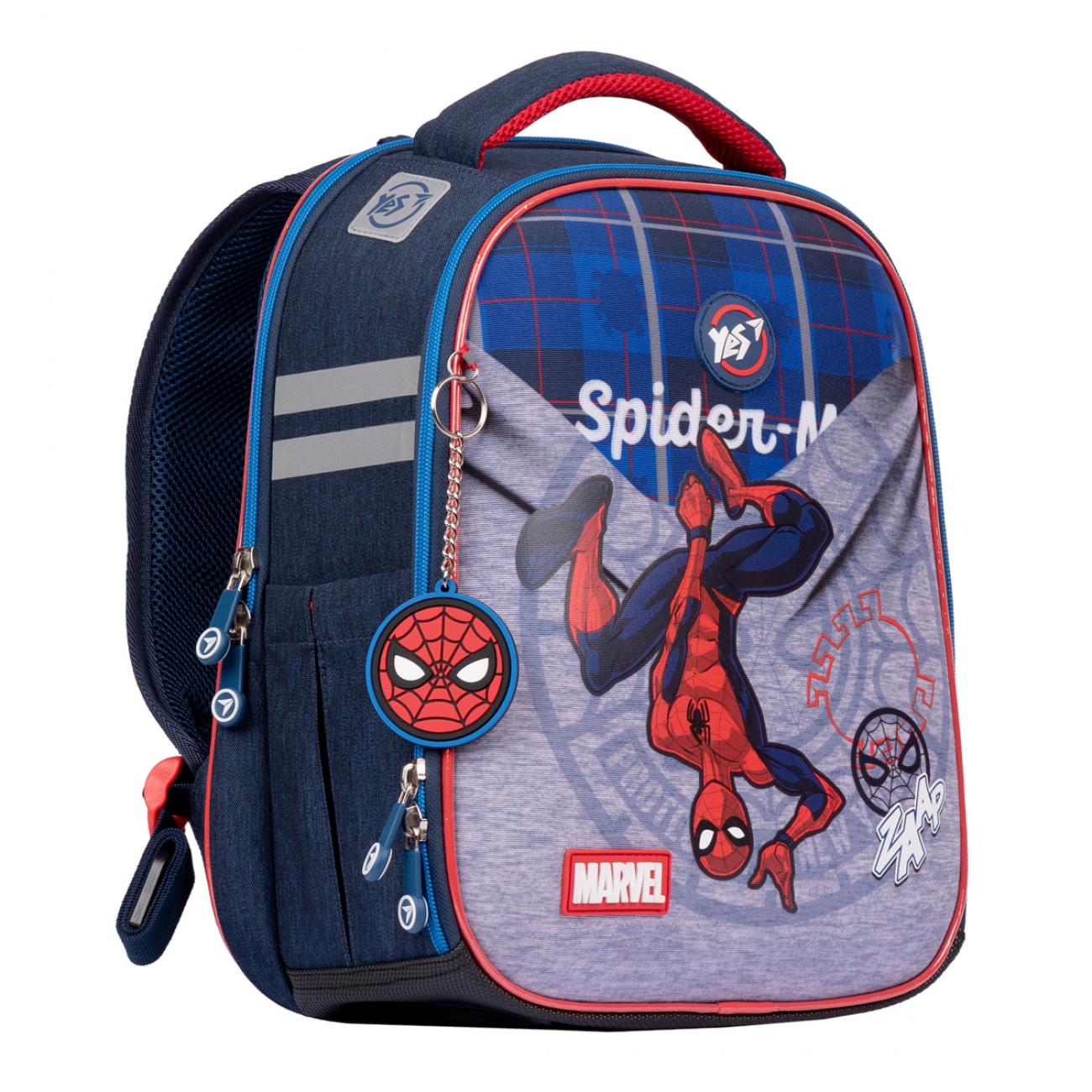 Рюкзак школьный каркасный YES H-100 Marvel Spiderman с ортопедической спинкой (552139)