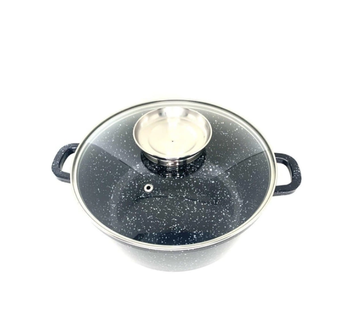 Каструля з кришкою A-Plus 5,2 л 26 см Чорний (AP-1462) - фото 2 Каструля з кришкою A-Plus 5,2 л 26 см Чорний (AP-1462) - фото 2