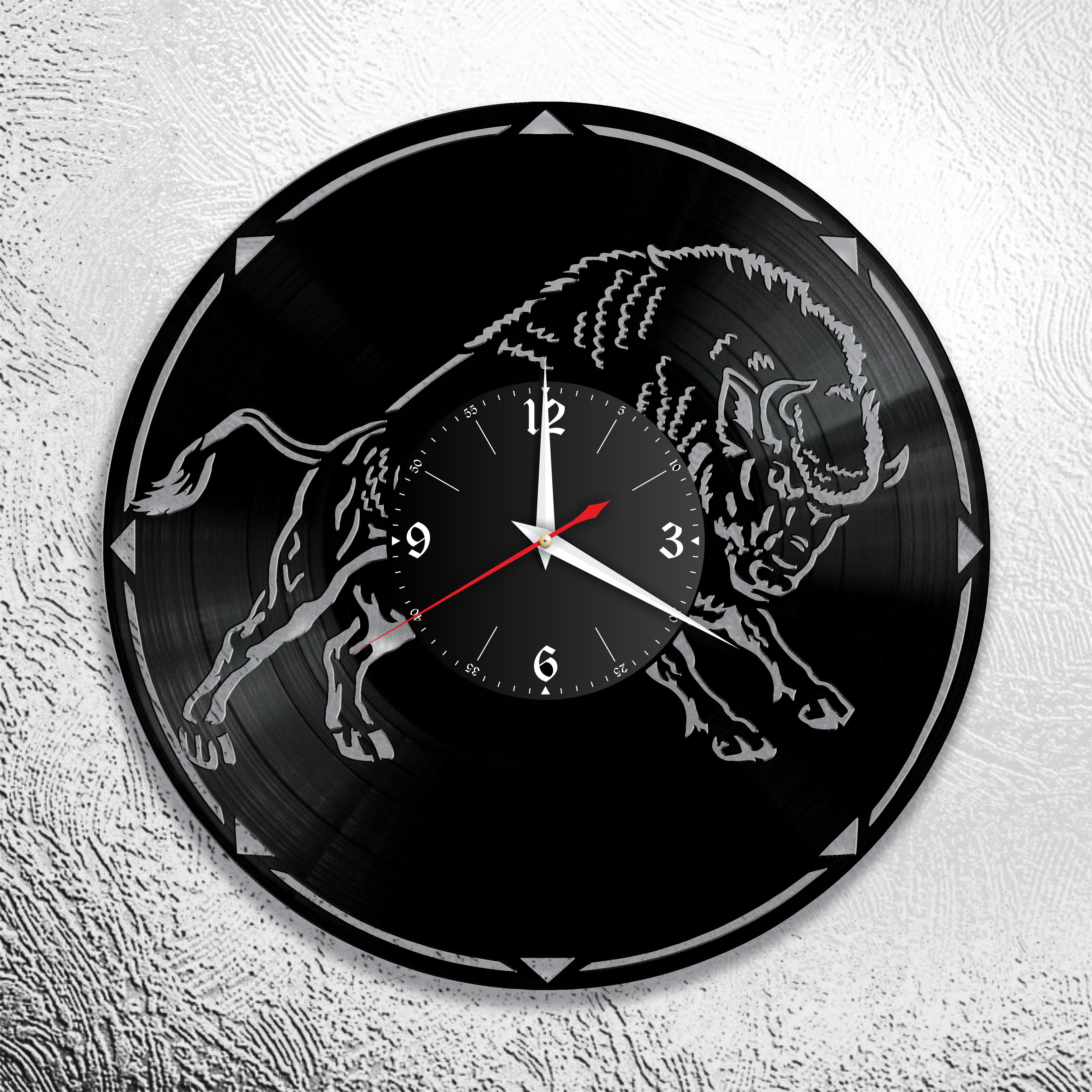 Часы настенные Зубр 1080 из виниловой пластинки