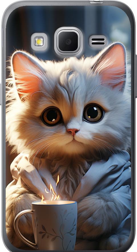 Чохол на Samsung Galaxy Core Prime G360H Білий кіт (5646u-76-42517)