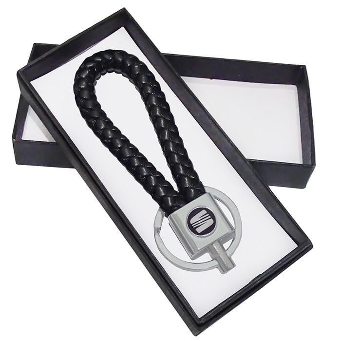 Брелок кожаный косичка Seat Сеат с подарочной коробкой (132022)