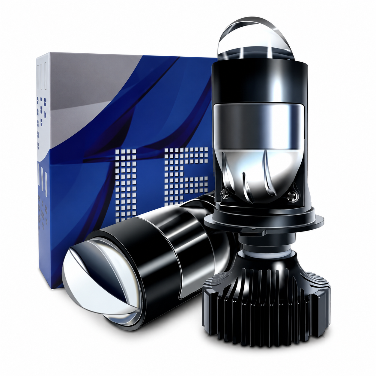 Автомобильные LED лампы H4 с BI-LED мини-линзами STELLA (S84WE)