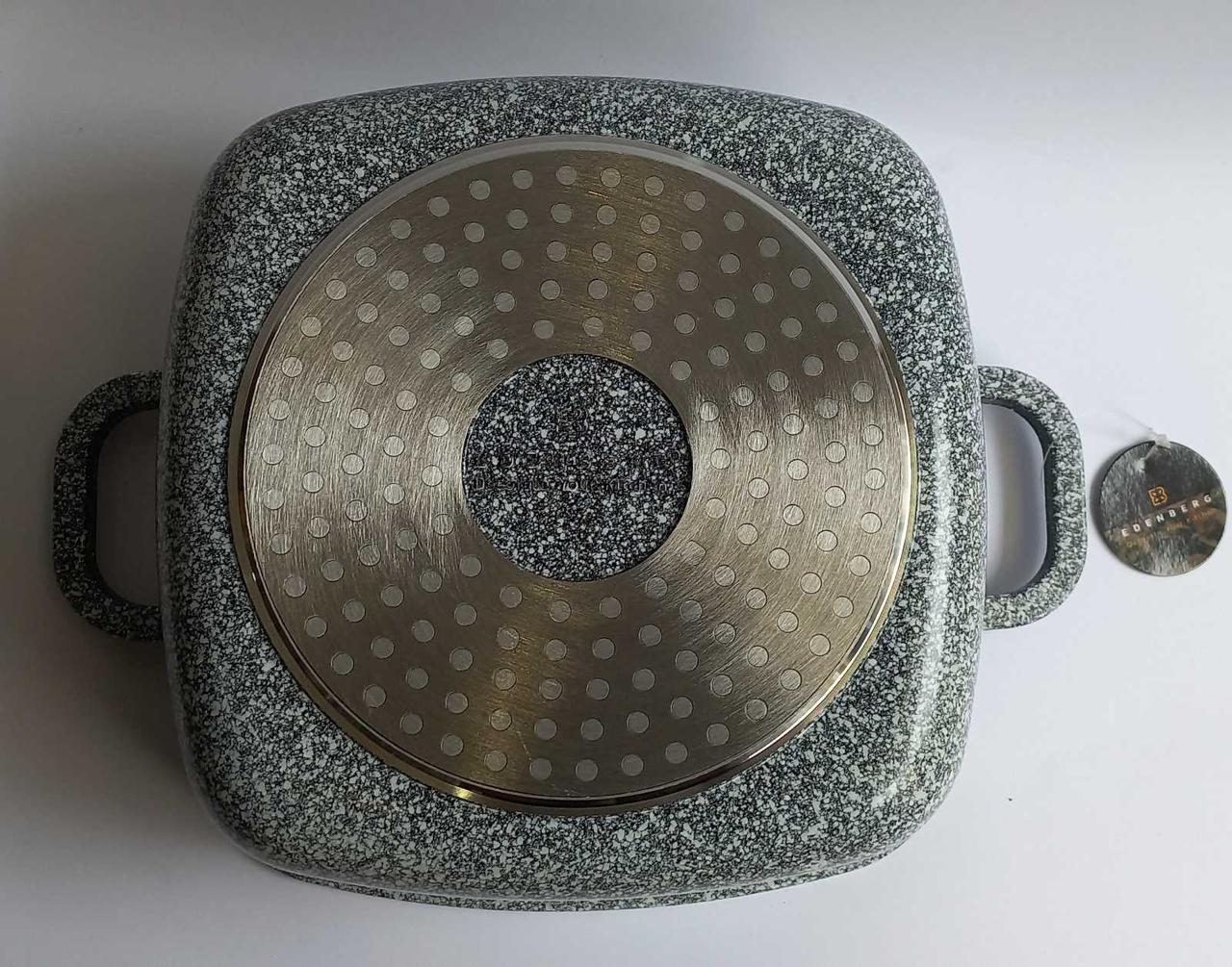 Каструля квадратна Edenberg гранітне покриття зі скляною кришкою 4,4 л (EB-3973) - фото 5 Каструля квадратна Edenberg гранітне покриття зі скляною кришкою 4,4 л (EB-3973) - фото 5