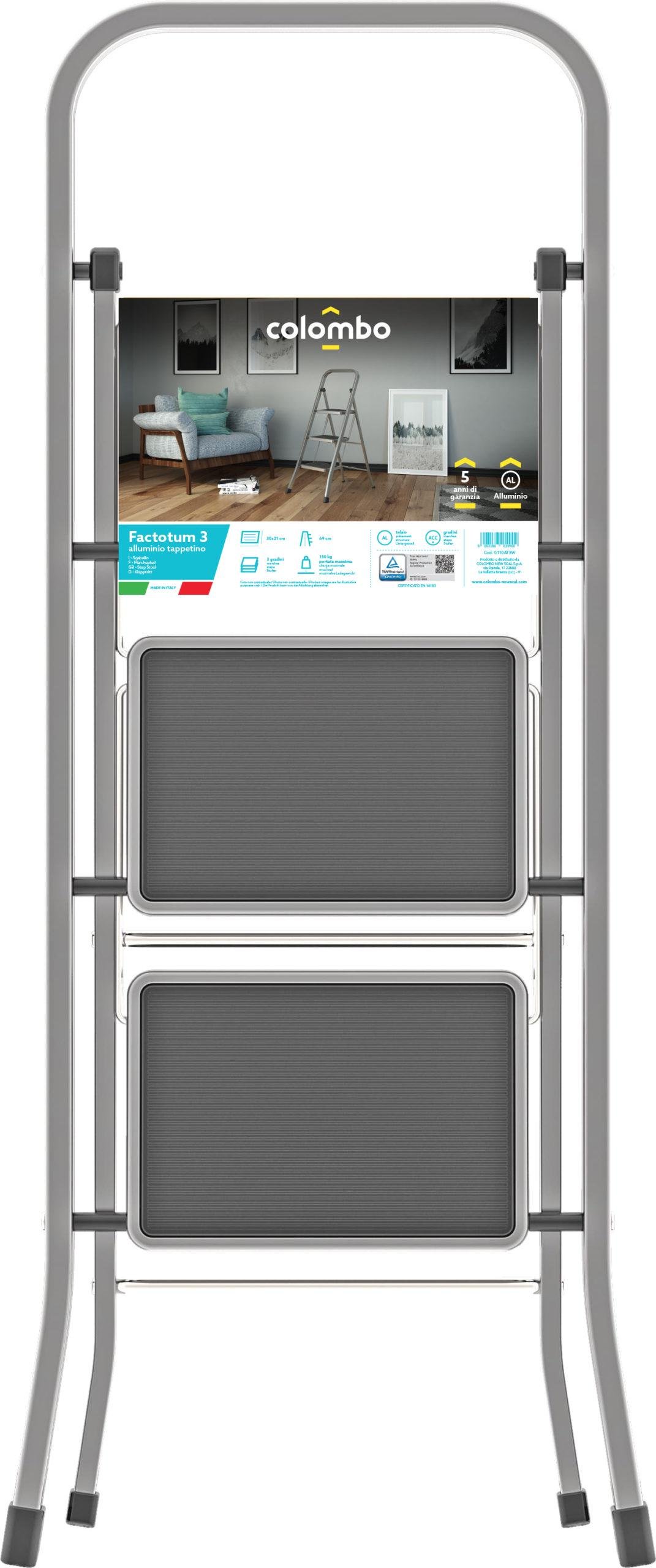 Драбина Colombo Factotum Alu 3 щаблі - фото 2