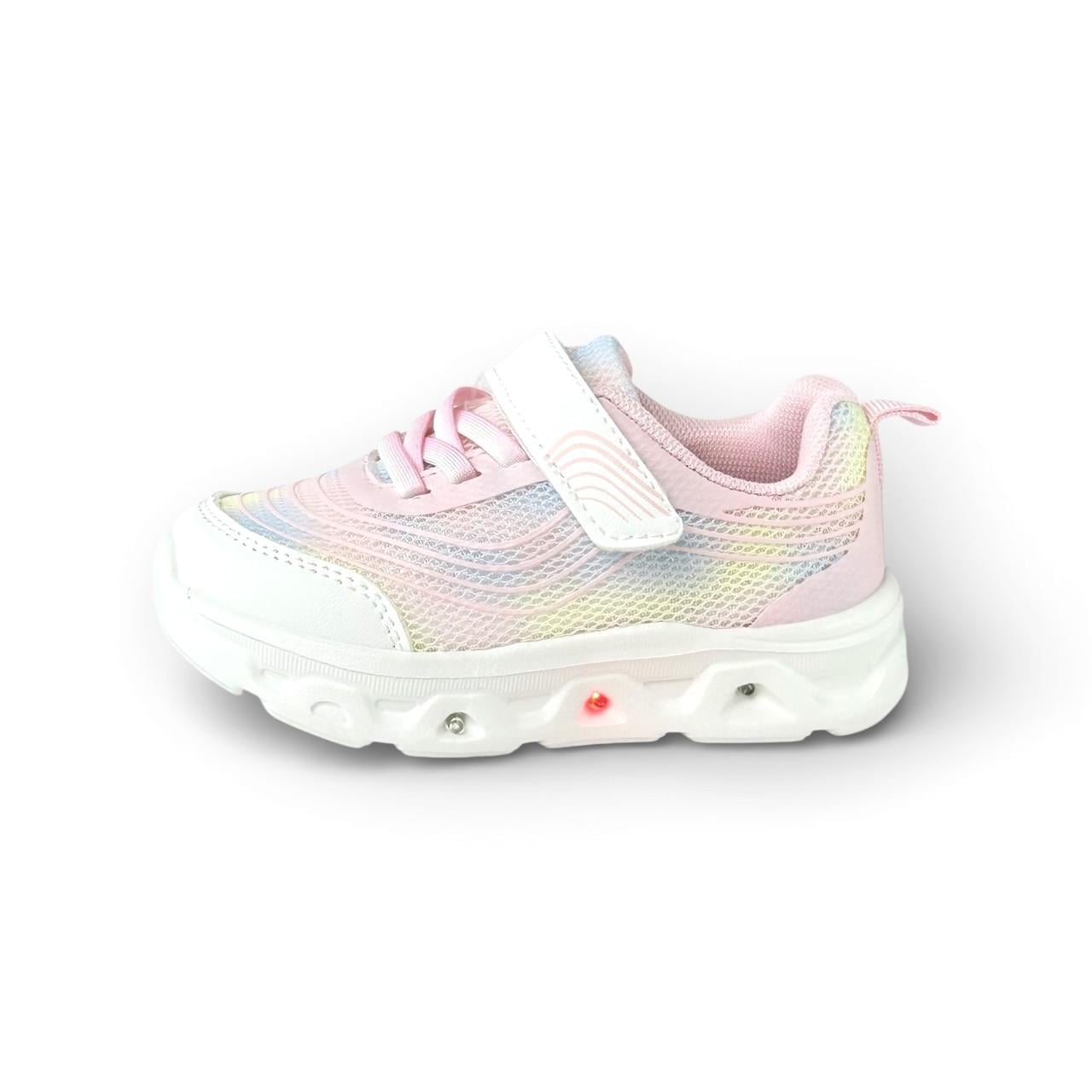 Кроссовки детские для девочки Bi&Ki с LED-подсветкой на липучке р.и 22-14,7 см Розовый (32156971)