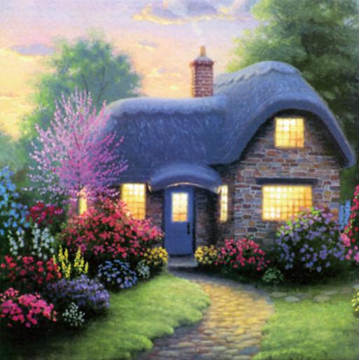 Алмазная мозаика Уютный домик 30x40 см без рамки 40x8x5 см (H8117)