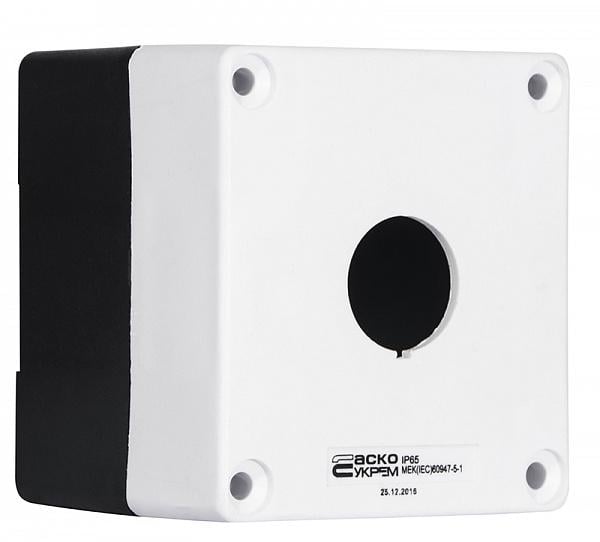 Корпус кнопочного поста АСКО-Укрем HJ9-1 1 местный 22 мм Белый (A0140020033)