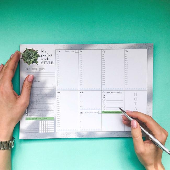 Еженедельник настольный стильный Weekly Style А4 52 листа (LFWEUPST023) - фото 2