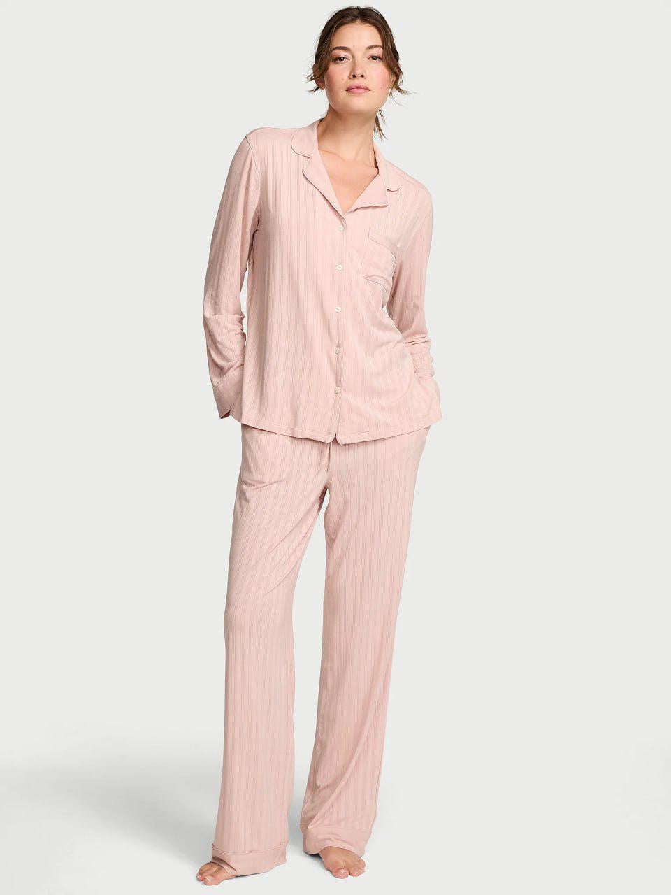 Пижама модал Victoria's Secret Modal Soft Long Pajama Set Long Long L Розовый (2671351D)