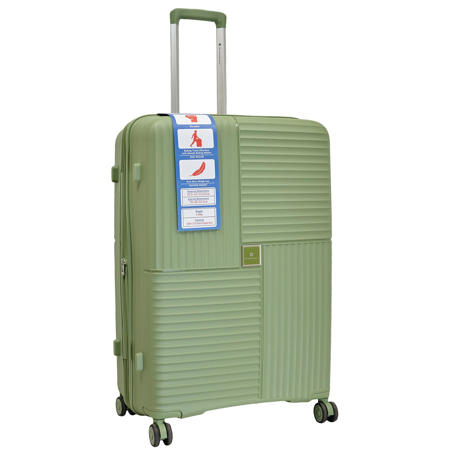 Валіза пластикова Snowball 20403 L Оливковий