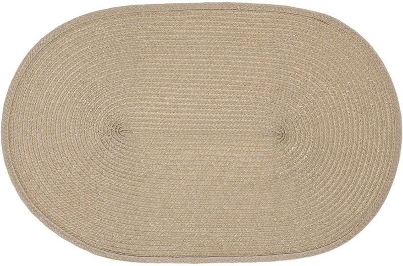 Набор 4 сервировочных коврика Casual Oval светло-бежевый 44х30см, плейсмат (подтарельники) - фото 1 Набор 4 сервировочных коврика Casual Oval светло-бежевый 44х30см, плейсмат (подтарельники) - фото 1