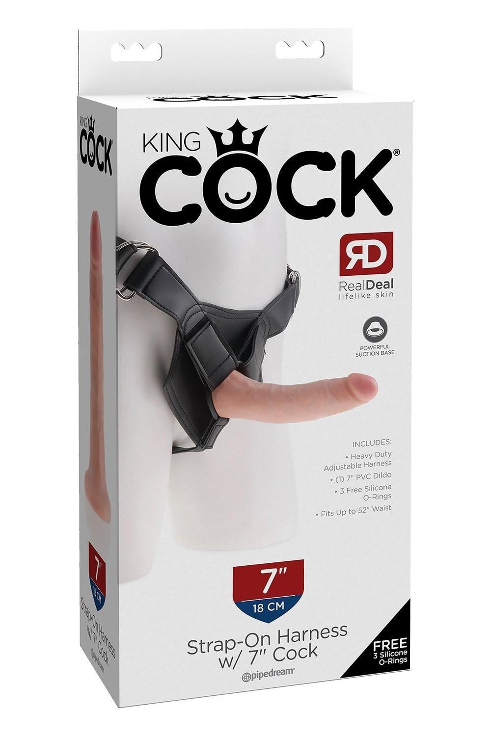 Страпон реалістичний PipeDream King Cock Strap-On з кільцевим кріпленням на трусиках Бежевий (PD542326)