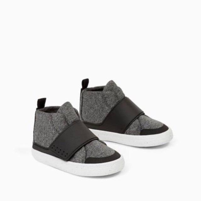 Кеди для хлопчика Zara високі 22 см Сірий (8201303004)