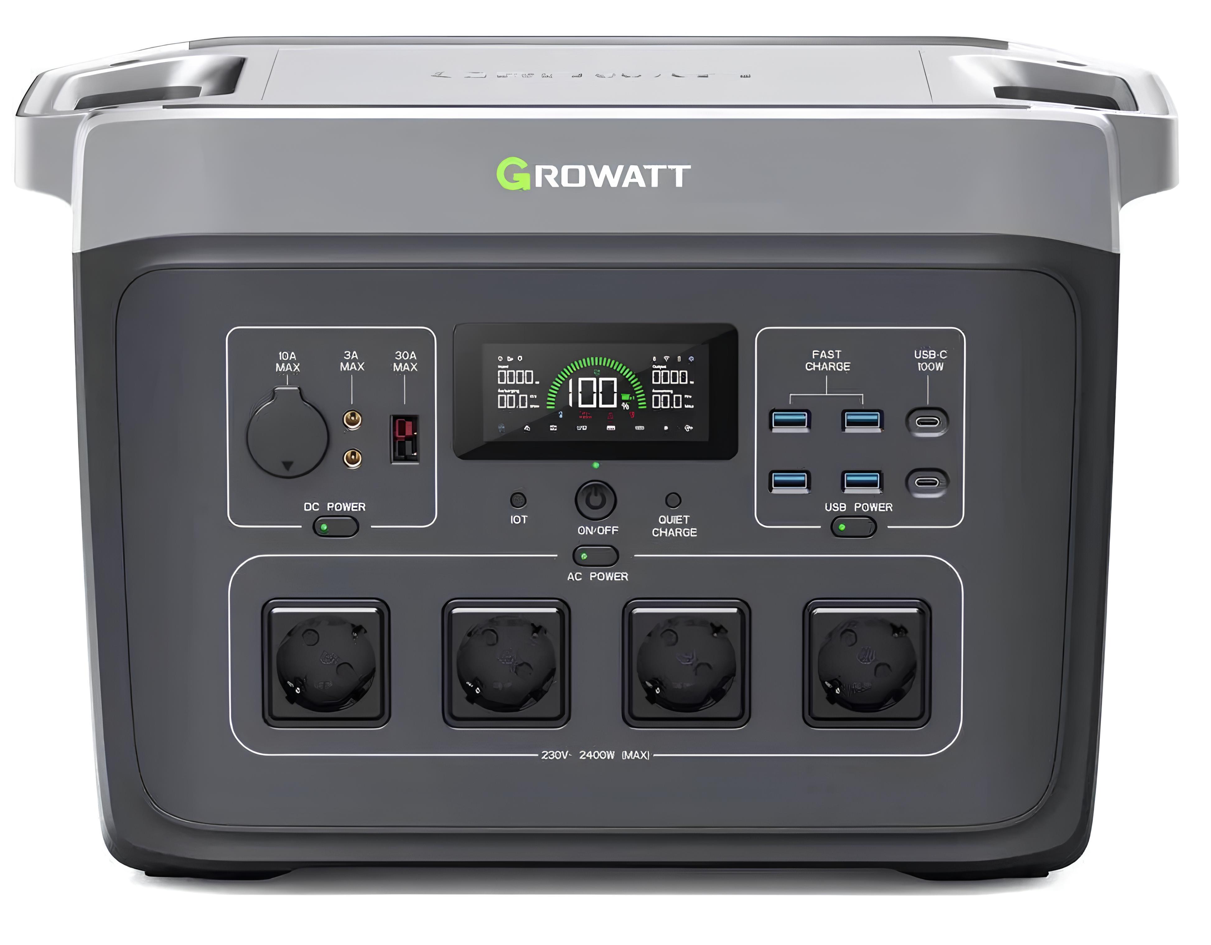 Зарядная станция Growatt INFINITY 2400 PRO MAX2048 Вт·ч/2400 W/LiFePO4