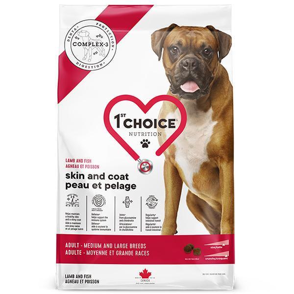 Корм сухий для дорослих собак 1st Choice Skin and Coat Premium Ягня і Риба 11 кг (ФЧСВЯР11)