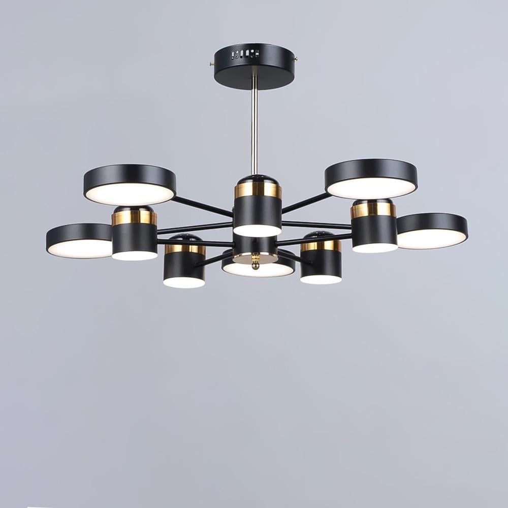 Люстра потолочная светодиодная Light House SRS- 19700/5/5 BK/FGD Черный/Золотой