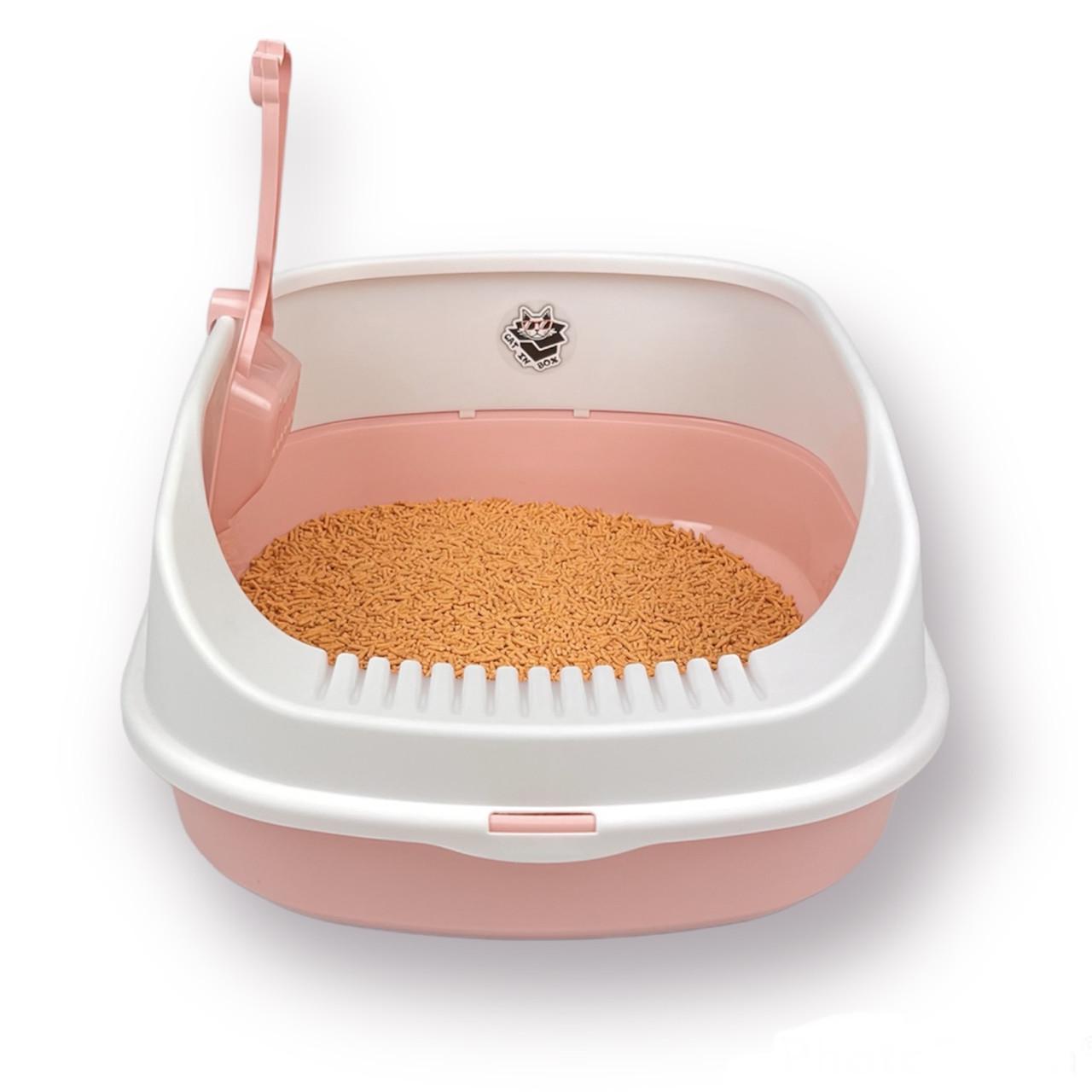 Лоток для котов CAT IN BOX с лопаткой 48х38х20 см Розовый (18553132) - фото 5 Лоток для котов CAT IN BOX с лопаткой 48х38х20 см Розовый (18553132) - фото 5