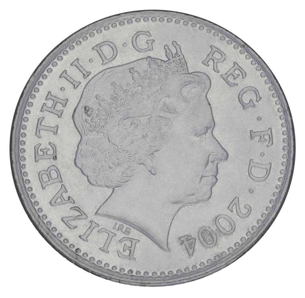Коллекционная монета Великобритания 10 пенсов 2004 F-VF (М20950)