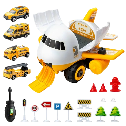 Літак-паркінг трансформер з машинками та інструментами (2757520489) - фото 1 Літак-паркінг трансформер з машинками та інструментами (2757520489) - фото 1