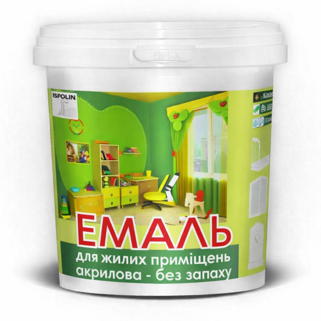 Эмаль Ispolin по дереву и металлу 5 л Белый матовый (1309017896)