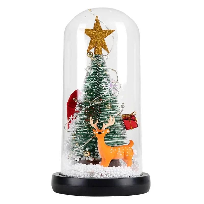 Новогодний светильник Елка в колбе с LED подсветкой (234575648_396)