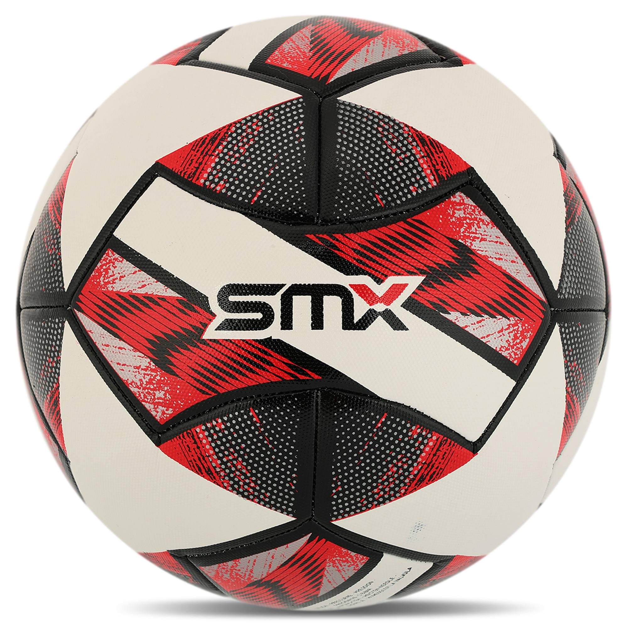 Мяч футбольный ламинированный SOCCERMAX HYBRID FB-4126 гибридная сшивка PU №5 Белый-красный (FB-4126_Белый-красный) - фото 2