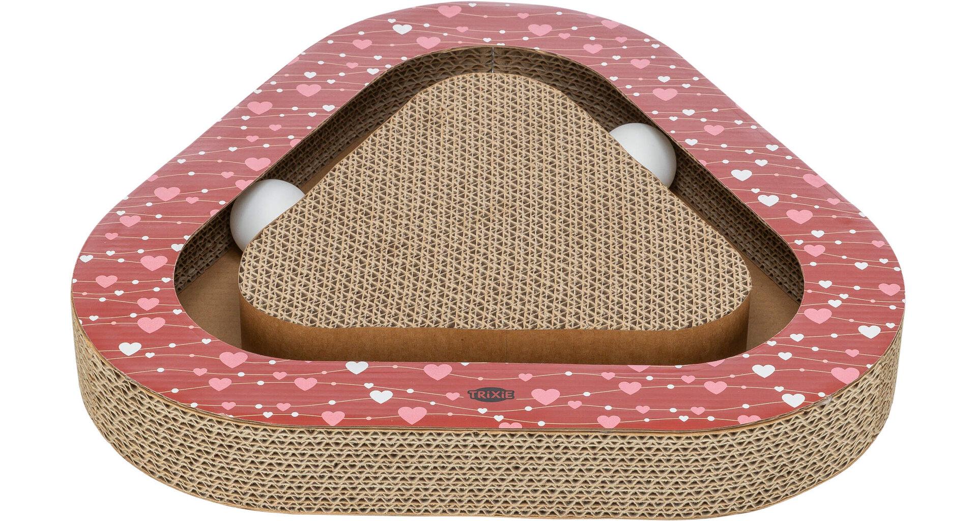 Драпак картонный Trixie ко дню Валентина для котов 36х5х36/36 см Красный