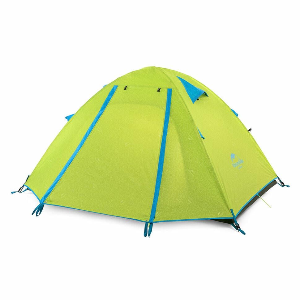 Палатка туристическая двухместная четырехсезонная Naturehike P-Series NH18Z022-P 210T/65D Салатовый (6975641887782)