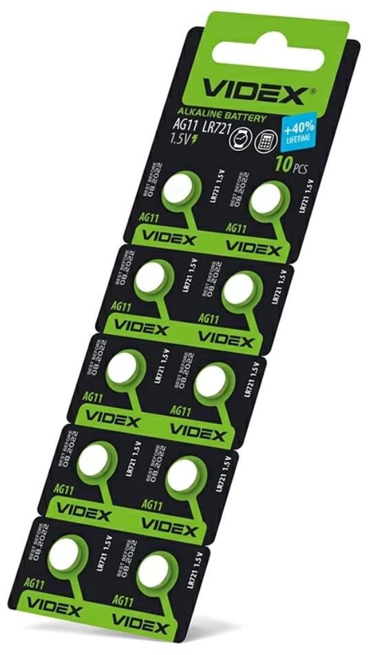 Батарейки щелочные Videx AG11/362/721 10 шт. Батарейки щелочные Videx AG11/362/721 10 шт.