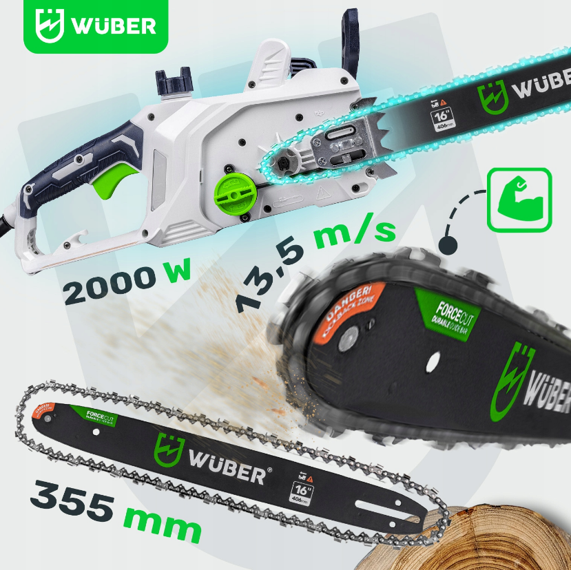 Пила електрична ланцюгова Wuber 2000 Вт (2135837416) - фото 7 Пила електрична ланцюгова Wuber 2000 Вт (2135837416) - фото 7
