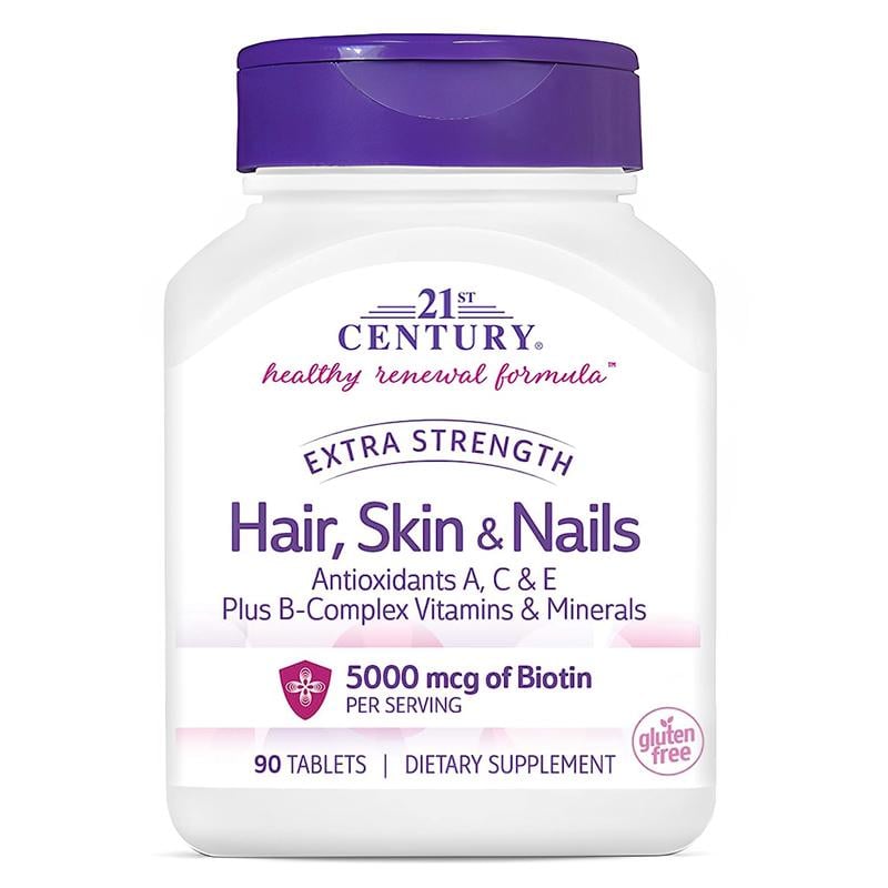 Витамины для волос/кожи/ногтей 21st Century Hair Skin & Nails Extra Strength 90 tablets