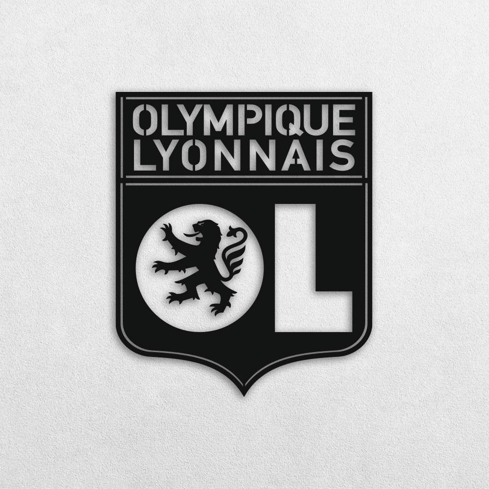 Настенное панно из дерева TWD FC Lyon 70х58 см Черный (ww-WALL51020L)