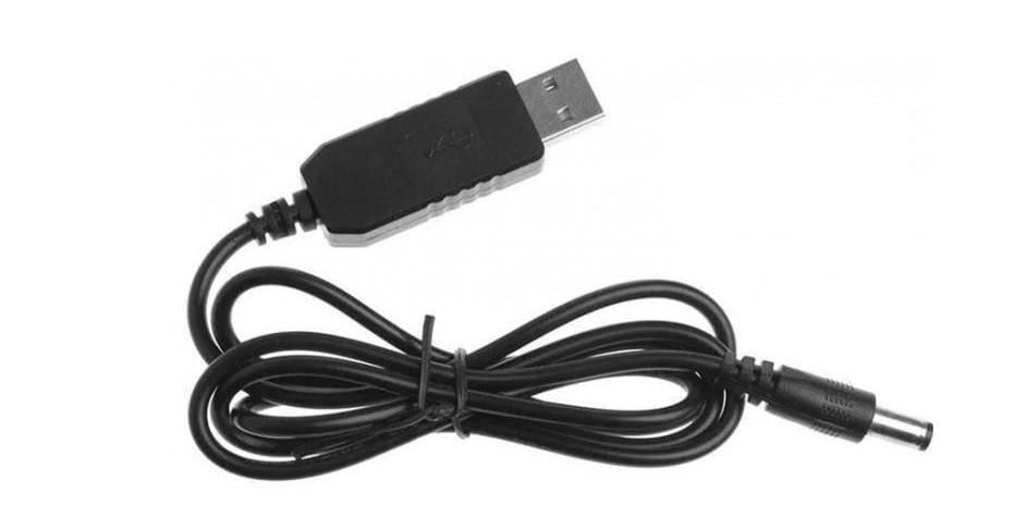 Кабель для роутера повышающий с преобразователем USB DC 12V DC 5,5x2,1 мм