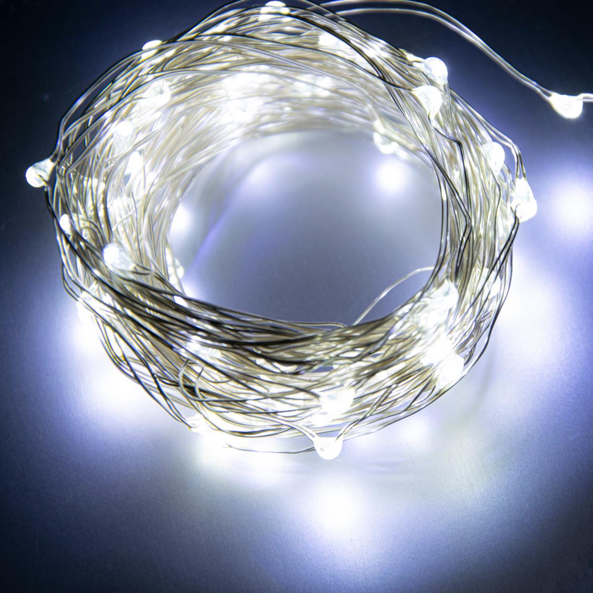 Лед гирлянда капля росы с контроллером AJ-1041 005W 75 LED 10,4 м Белый (1008971-White)