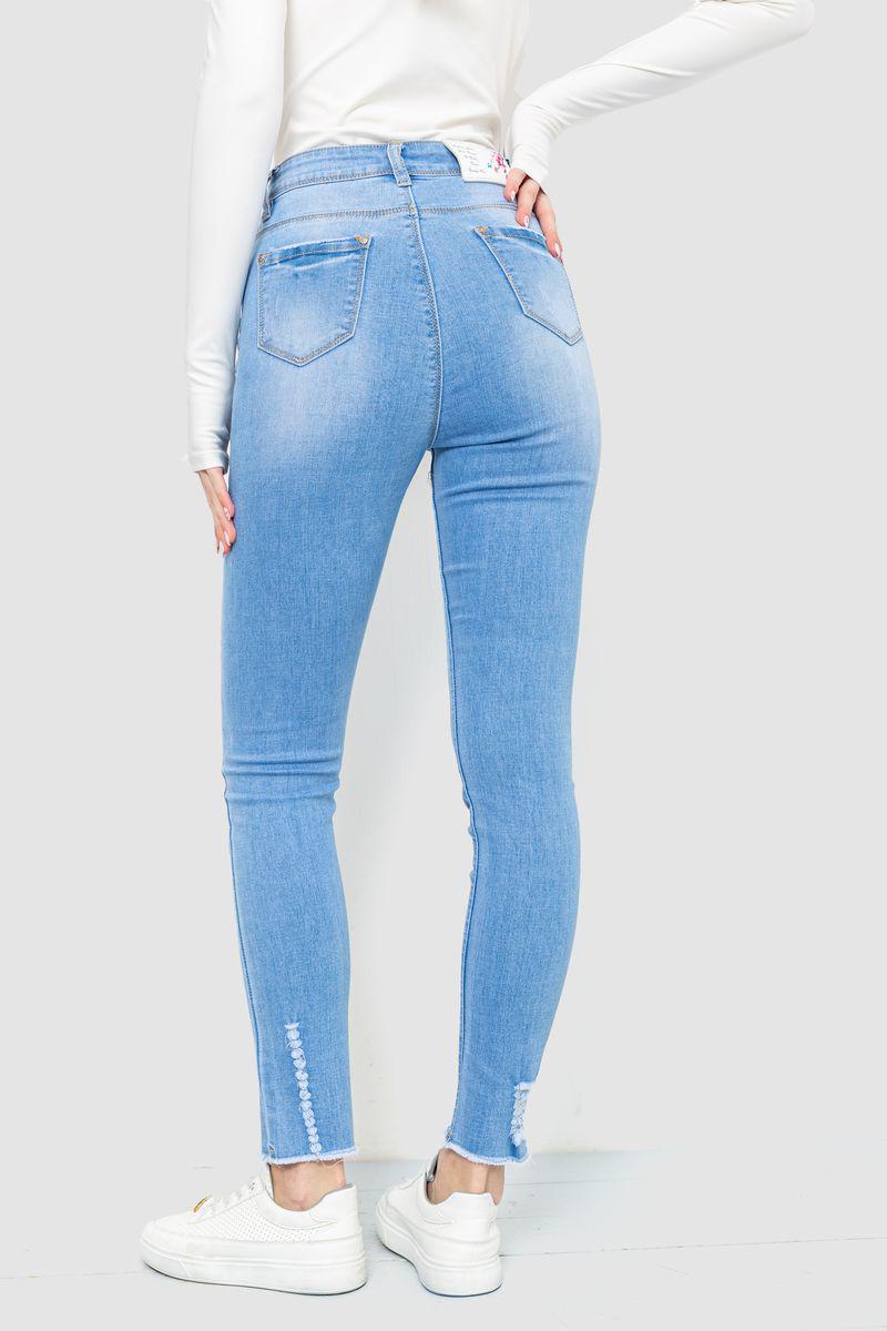 Джинсы женские с потертостями Ager 214R1530 р. 28 Голубой (65f2d47da4b9607aef04f33d) - фото 4