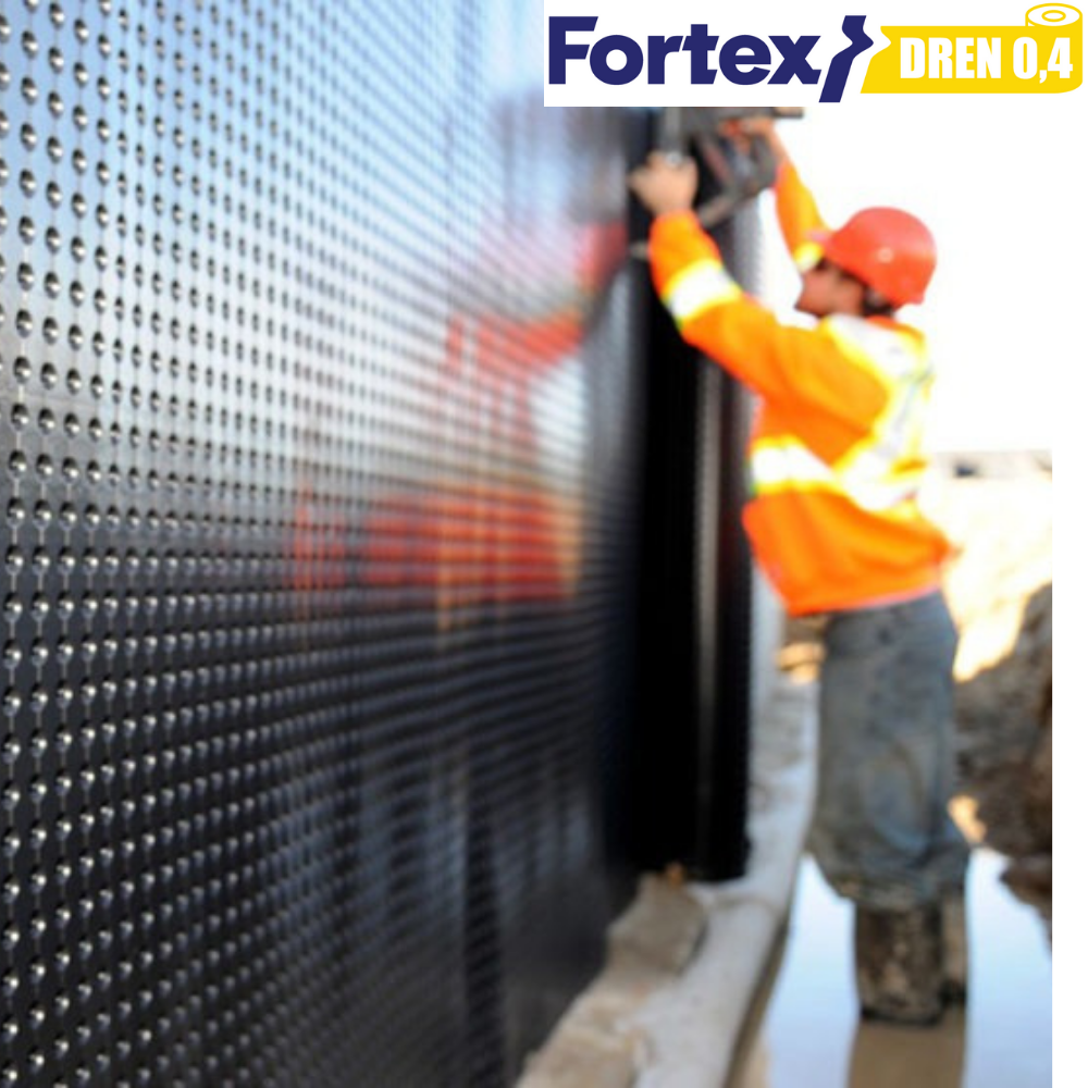 Мембрана для фундамента дренажная Fortex DREN 0,4 2x20 м 40 м2 (340057) - фото 8 Мембрана для фундамента дренажная Fortex DREN 0,4 2x20 м 40 м2 (340057) - фото 8