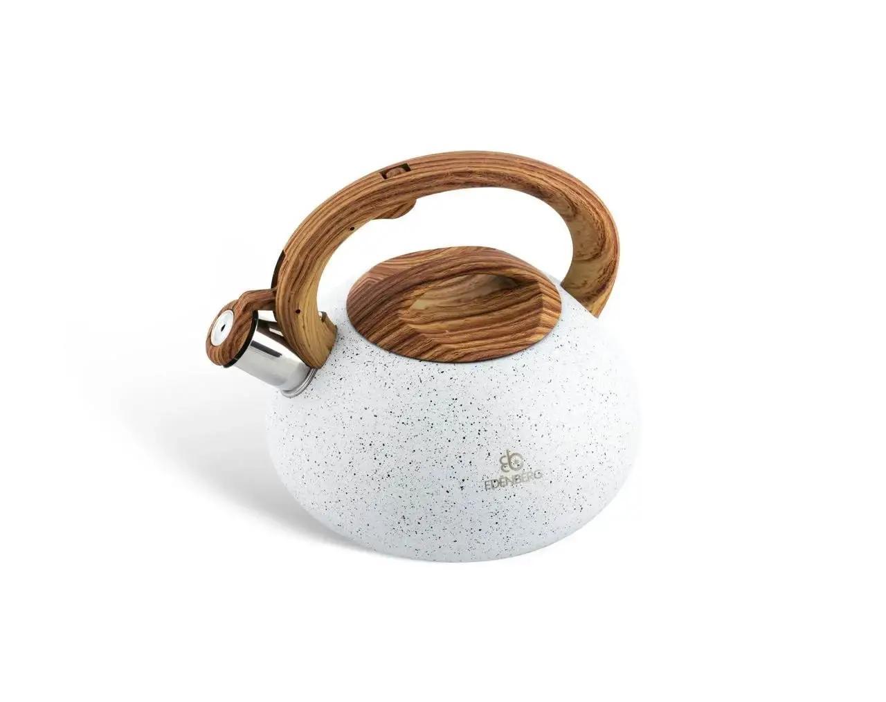 Чайник с свистком для индукционных плит Edenberg EB-8802 из нержавеющей стали 3 л Белый (2530556725) - фото 4 Чайник с свистком для индукционных плит Edenberg EB-8802 из нержавеющей стали 3 л Белый (2530556725) - фото 4