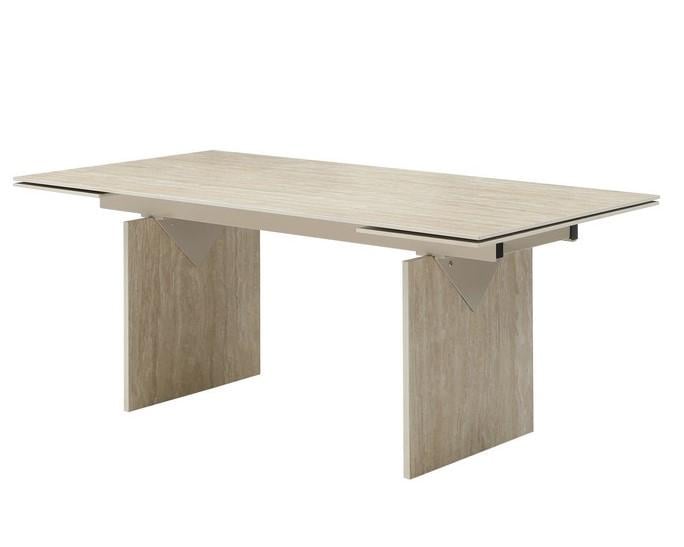 Стол обеденный прямоугольный раскладной Vetro Mebel TML-980 Данте 90х180/80 см Травертин (TML-980-dante-travertin)