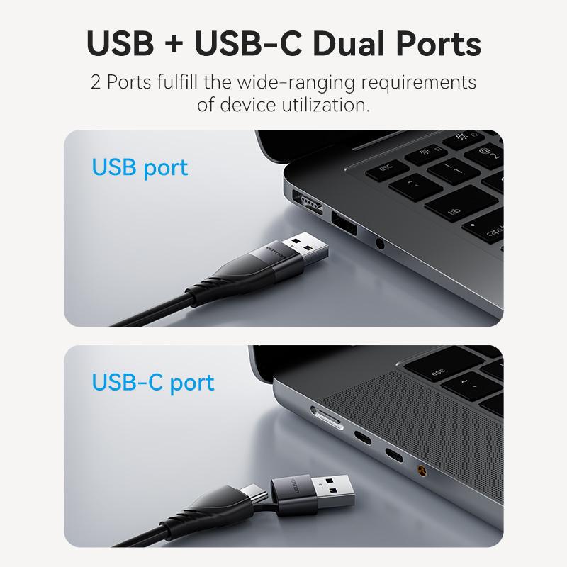 Кабель Vention Type-C/USB-HDMI 1080p 60Гц USB-C/USB-A для HDMI металлический Черный (ACYHB) - фото 3 Кабель Vention Type-C/USB-HDMI 1080p 60Гц USB-C/USB-A для HDMI металлический Черный (ACYHB) - фото 3