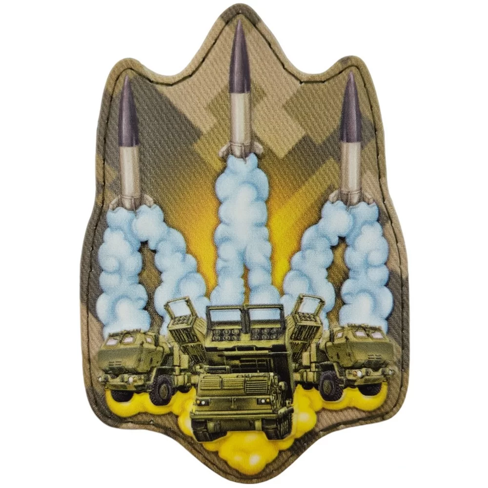 Патч объемный 3D Трезубец из оружия ПВХ на липучке Пиксель (07131012)