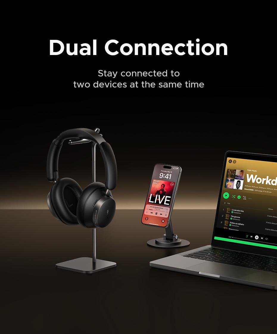 Навушники бездротові Ugreen Studio Pro ANC 48 дБ Hi-Res Audio LDAC до 120 годин (29516818) - фото 9 Навушники бездротові Ugreen Studio Pro ANC 48 дБ Hi-Res Audio LDAC до 120 годин (29516818) - фото 9