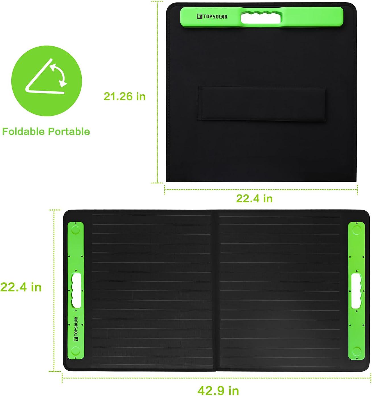 Сонячна панель TopSolar T05SC100-1 100W із швидкою зарядкою QC 3.0/PD та виходами 12/19 В (240801) - фото 4