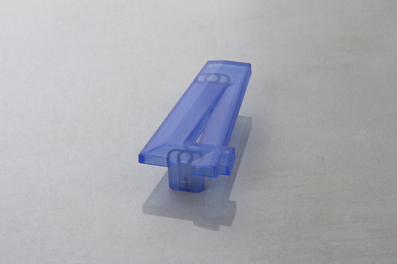 Мебельная ручка Poliplast цифра четверка РП-4 Прозрачный синий (16143)