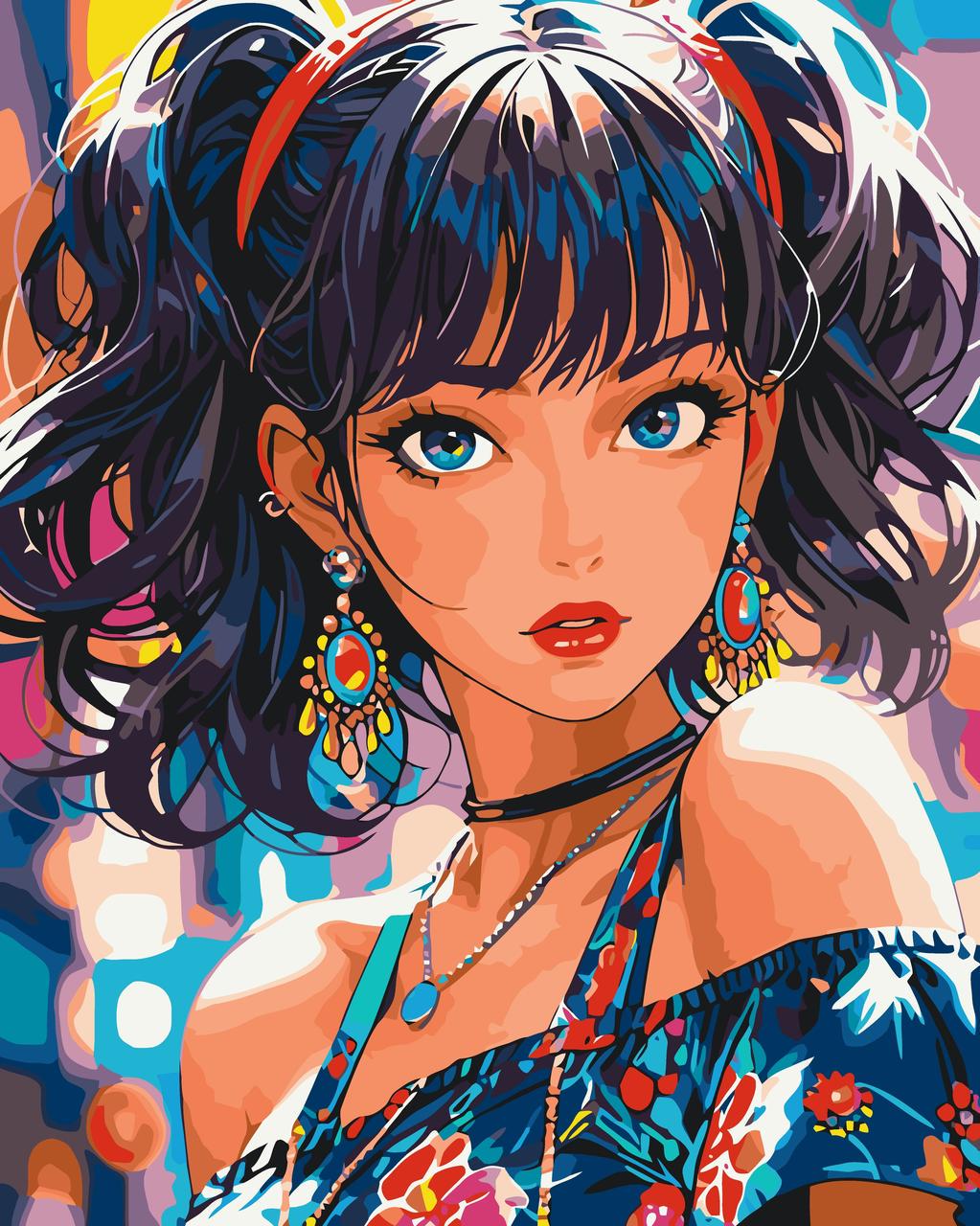 Картина по номерам ART CRAFT Люди Голубоглазая девушка 40х50 см