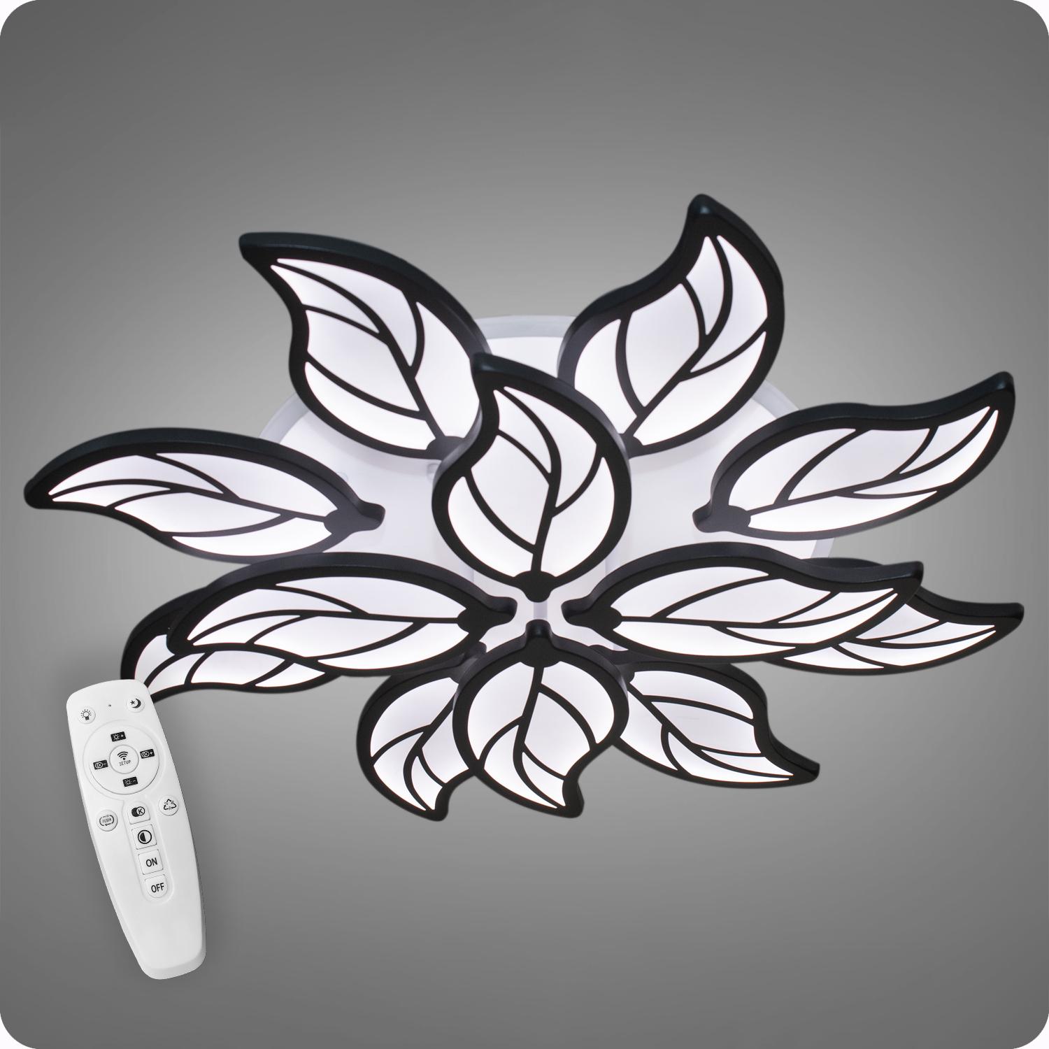 Люстра світлодіодна 517 Dlight 3color з пультом 180 Вт Чорний (01930) - фото 2