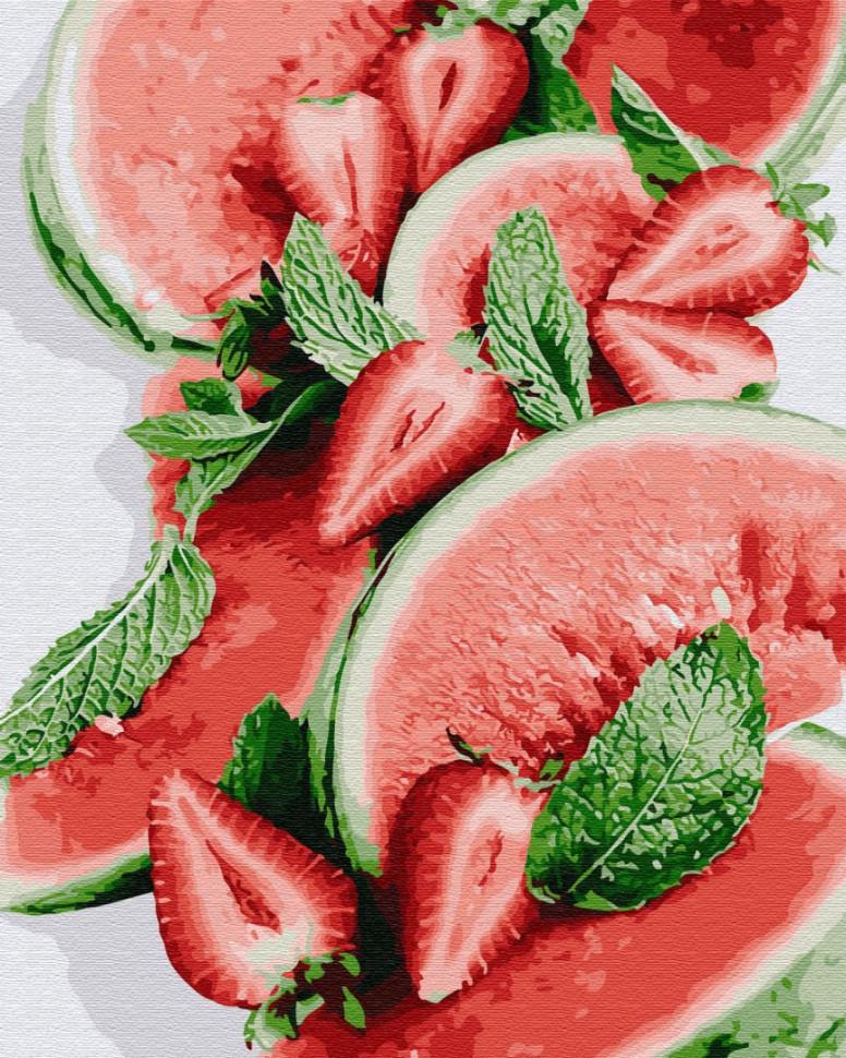 Картина по номерам Brushme "Арбуз и клубника" (GX30221)