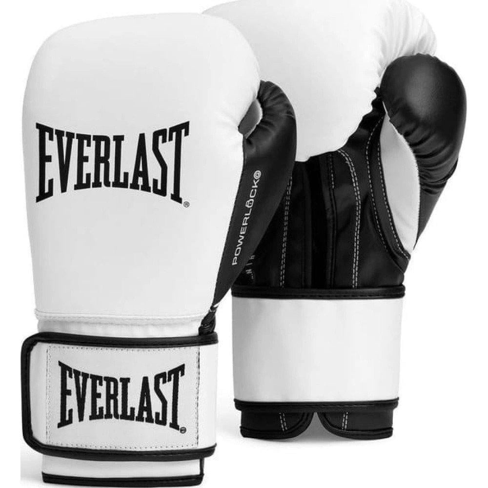 Боксерські рукавиці Everlast POWERLOCK OG TRAINING GLOVES 12 унцій Білий/Чорний (P00004005-WH-BK 12)