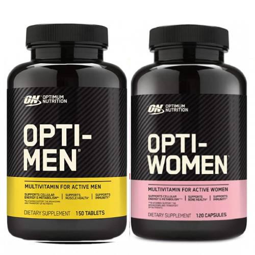 Витамины и минералы Optimum Nutrition Opti-men 150 таблеток + Opti-Women 120 капсул